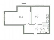 2-к. квартира, 51,9 м², 3/9 эт.