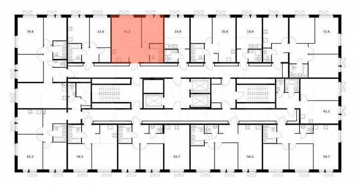 1-к. квартира, 41,2 м², 17/17 эт.
