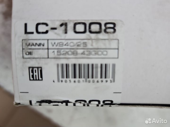 Фильтр масляный lynxauto LC-1008