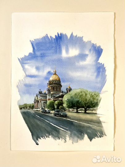 Картины акварелью А3, серия 