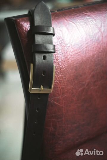 Кожаный ремень Brown Brass 40мм