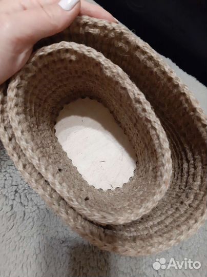 Плетеные корзинки из джута