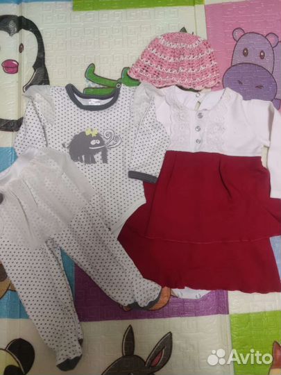 Вещи пакетом на девочку 68-80