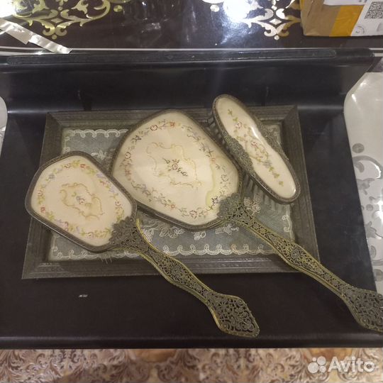 Туалетный набор зеркало поднос англия