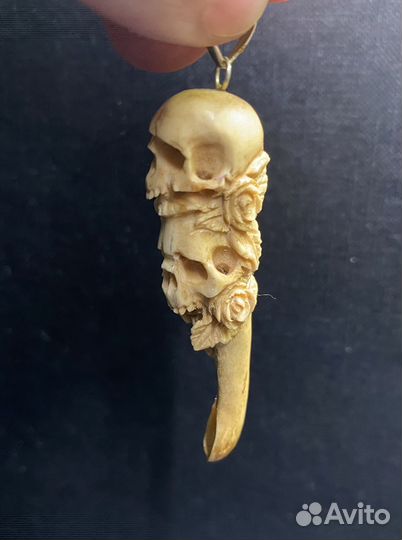 Ложечка-подвеска ритуальная. Рог оленя