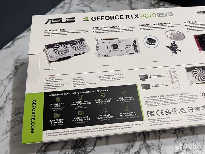 Новая видеокарта asus RTX 4070 Super 12G