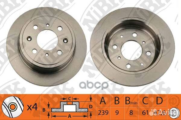 Диск торм.зад.honda jazz II GD 03/02-12/08 RN10