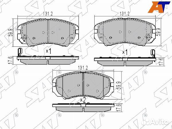 Колодки тормозные Передние KIA soul