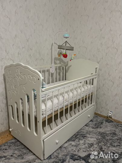 Детская кровать /манеж с матрасом бу