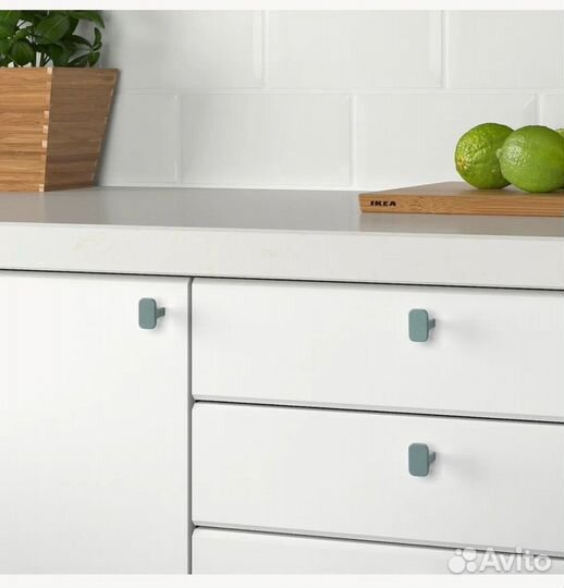 Мебельные ручки Хаккос зелёный/серый 15мм