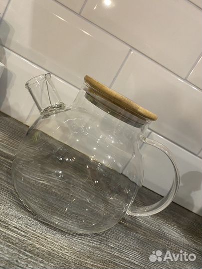 Чайник бочонок стеклянный заварочный 900мл