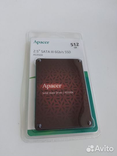 SSD жесткий диск 512 Гб Apacer AS350x