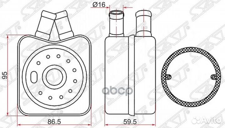 Радиатор масляный audi A2 00/A3 96-03/A4 96-08