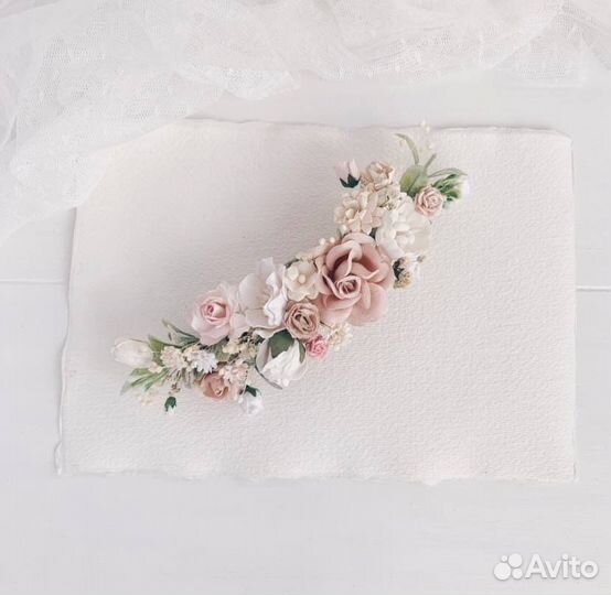 Гребень для волос в прическу с цветами