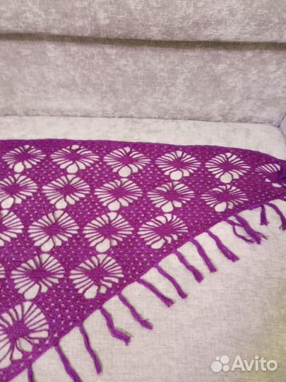 Шаль ажурная, ручная работа