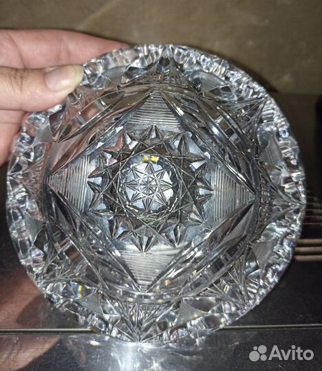 Хрустальная пепельница СССР начало 20 века