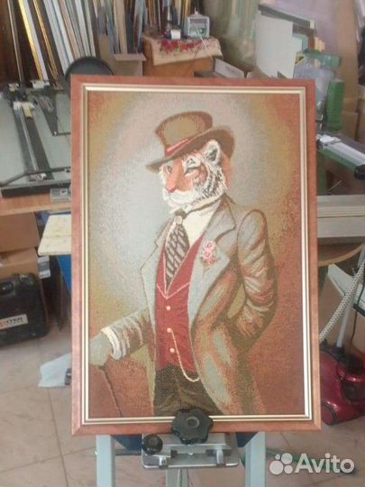 Гобелен тигр, картина