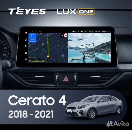 Магнитола Teyes LuxOne 4/32 на Kia Cerato 4