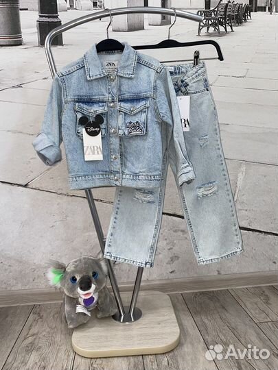 Джинсовка,джинсы, джемпер zara