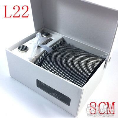 Подарочный набор:галстук+запонки+платок+зажим