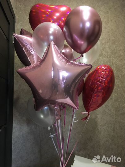 Коробка сюрприз с воздушными шарами