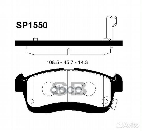 Колодки тормозные suzuki ignis 00/alto 02 с и
