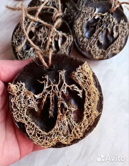 Массажное мыло с люфой и кофе