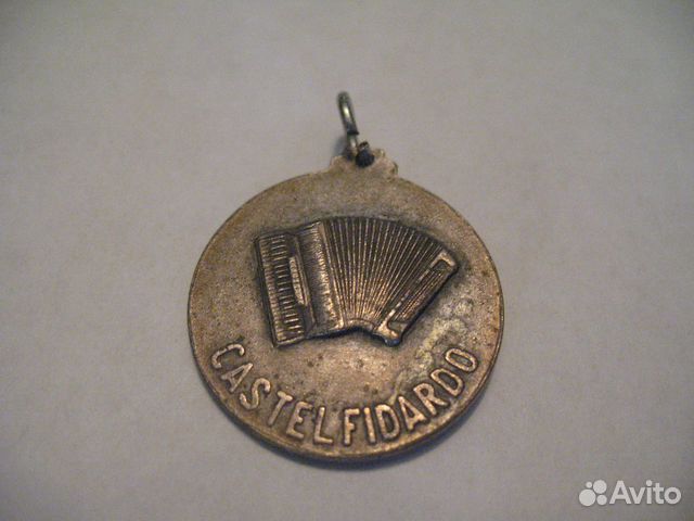 Медаль памятная castelfidardo. Аккордеон. Италия