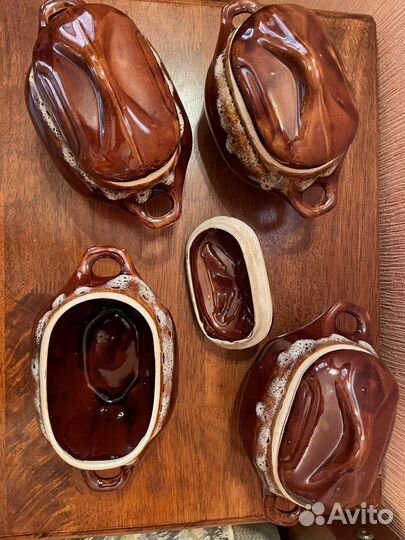 Горшки 4 штуки для запекания 0,6 л