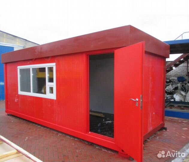 Бытовка (сэндвич-панели) (2,4x6,0м), с тамбуром