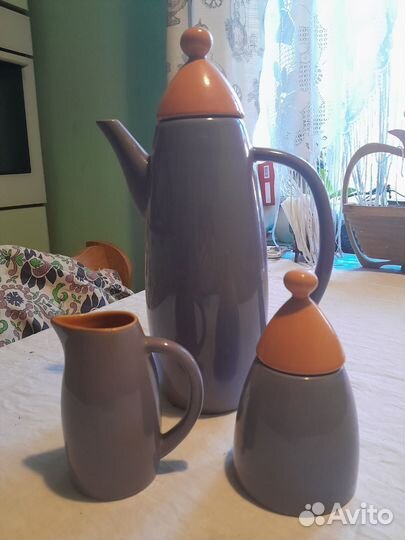 Кофейный набор,обливная керамика. A.R.M. Ирландия