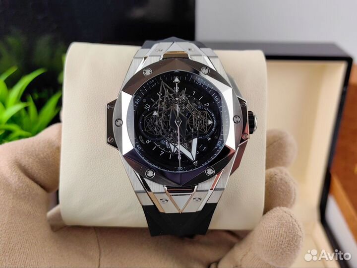 Часы мужские Hublot geneve grey