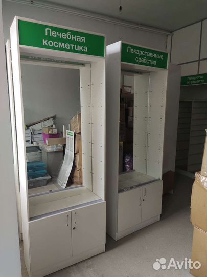 Мебель, витрины, шкафы и оборудование для аптеки