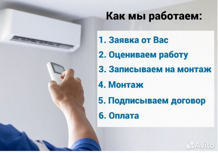 Установка кондиционеров с гарантией 3 года