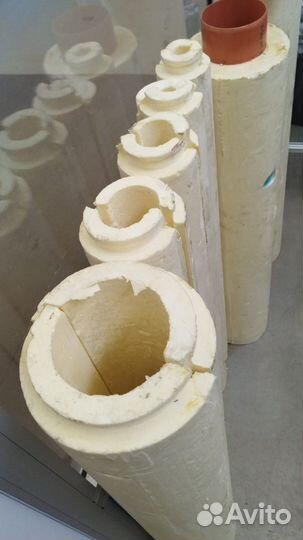 Скорлупа ППУ для утепления труб разных диаметров