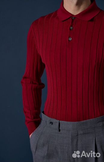 Красное поло из калифорнийского хлопка