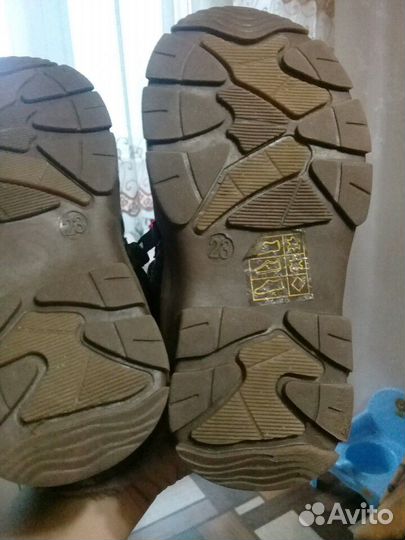 Зимние ботинки,нат.кожа, нат. мех 23р одеты 1разв