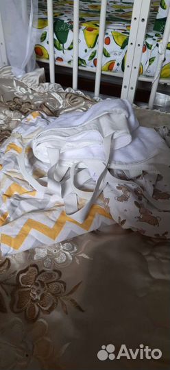 Матрас круглый 75/75 наматрасник и простыни