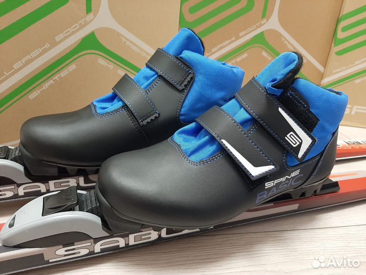 Лыжи с креплением NNN,лыжные ботинки