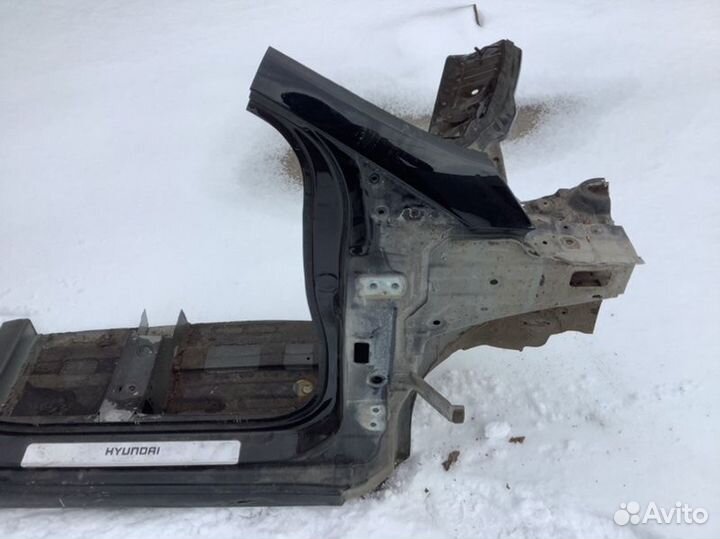 Порог со средней стойкой правый Hyundai Solaris