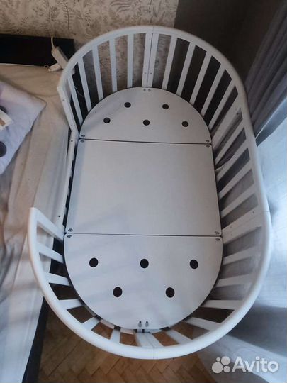 Кроватка-трансформер 6в1 с маятником и матрасами