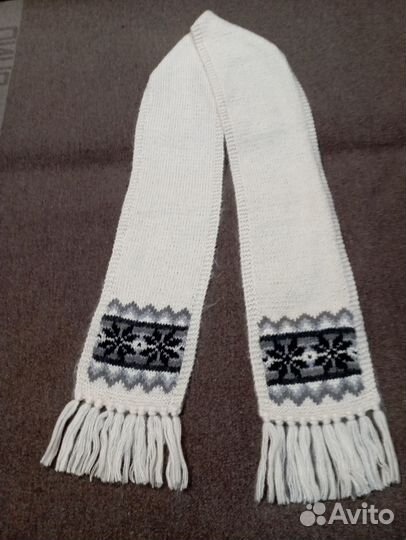 Шарф женский вязанный шерстяной