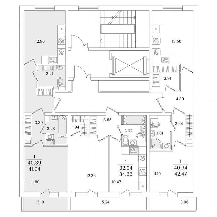 1-к. квартира, 41,9 м², 3/9 эт.