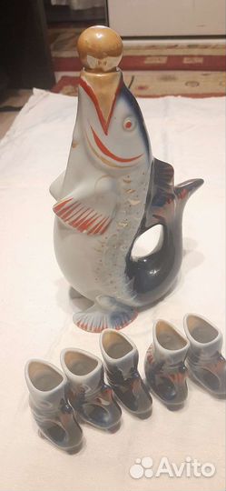 Набор графин и рюмки СССР