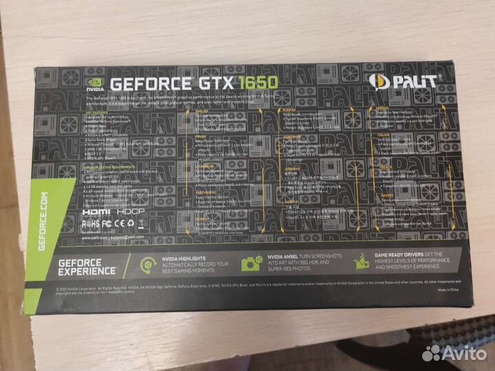 Видеокарта nvidia geforce 1650 palit