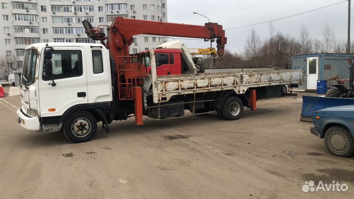 Бортовой грузовик Hyundai HD120 с КМУ Kanglim, 2013