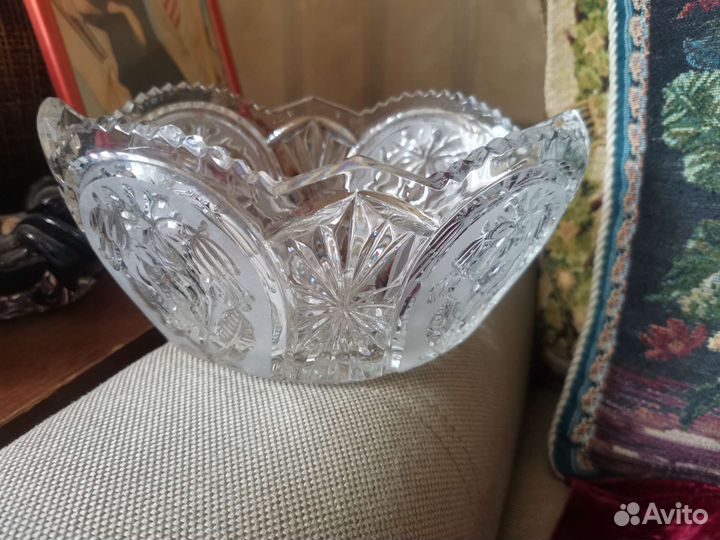 Вазы Конфетницы Цветное стекло Хрусталь СССР