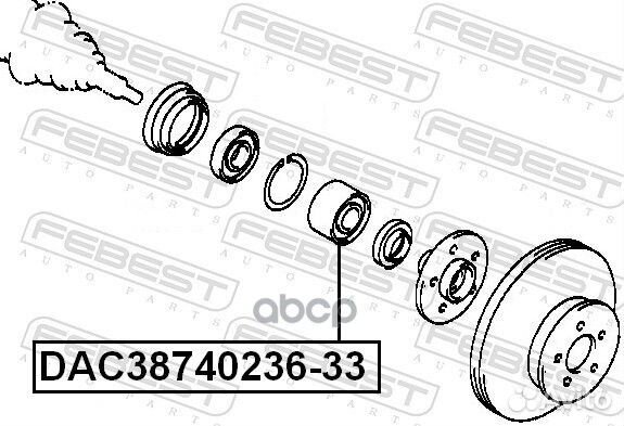 Подшипник ступ.nissan almera/sunny 90-00 пер