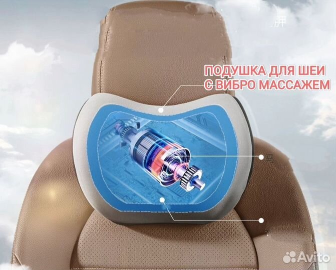 Массажер для шеи и спины в машину Вибро ортопед