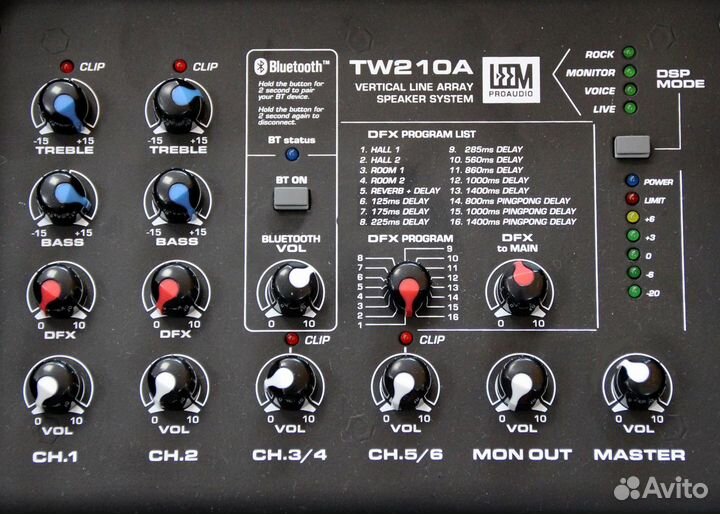 Акустическая система и сабвуфер, 450Вт Leem TW210A